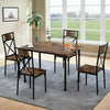 Dining Table and Chairs 4 Seater Solid Wood Room Kitchen Furniture Dining Set