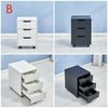 White/Black 3 Drawers Mobile File Cabinet Side End Table Storage Cabinet Office