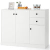 3-Door Storage Cabinet Buffet Cabinet w/ 2 Drawers Sideboard Kitchen Hallway