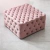 Blush Pink Chesterfield Footstool Velvet Pouffe Button Coffee Table Sofa Ottoman