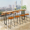 UK Antique Bar Stool Metal Legs Dining Kitchen Pub Breakfast Chair Non Slip Seat