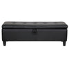 Ottoman Storage Chest Faux Leather Stool Bench Seat Home Furniture Black Cream