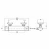 Thermostatic Shower Bar Mixer Valve Tap Chrome Bathroom Twin Bottom 1/2" Outlet