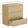 Modern Pine 3 Drawer Chest of Drawers Bedside Wardrobe Cabinet Sideboard Small