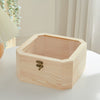 Octagon Shape Wood Earrings Ring Jewelry Storage Box Wedding Gift Case Glass Top