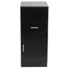 Modern Black Barber Cabinet Salon Station Beauty Spa Storage Cupboard Furniture