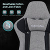 Ergonomic Gaming Chair Massage Office Computer Seat 2D Armrest Recliner Grey