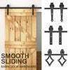 6FT Stainless Steel Sliding Wood Barn Door Track Kit Hardware Set Hanging Rail