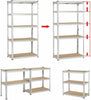 Garage Storage Shelves Racking Shed Boltless shelving Warehouse 5 shelf units