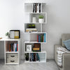 Mondeer Tall Wooden 6 Tier Bookshelf Display Shelf for Living Room Office White
