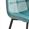 2× Modern Kitchen Dining Chairs Velvet Padded Seat Office Living Room Chair Set