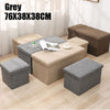 Large Folding Ottoman Storage Box Pouffe Seat Stool Chair FootStool Bench Linen