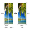 Tropical island door mural Self-adhesive Stickers European Standard 88cmx200cm