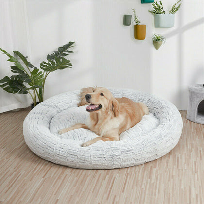 3XL XL L Soft Calming Dog Bed Anti-Anxiety Pet Donut Cuddler Winter Warm Cat Bed