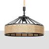 Vintage Retro Industrial Loft Hemp Rope Iron Pendant Ceiling Light Retro Lamp UK