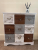 Vintage Chest Drawers Shabby Chic Sideboard Rustic Storage Apothecary Cabinet