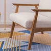 Solid Wood Retro Armchair Simple Single Sofa Chair Backrest Wood Legs UK