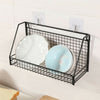 Vintage Industrial Wall Shelf Metal Wire Wood Rack Storage Display Unit UK