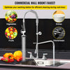 VEVOR Commercial Kitchen Pre-rinse Faucet Tap Spray Arm Sink Pedestal Faucet 8"
