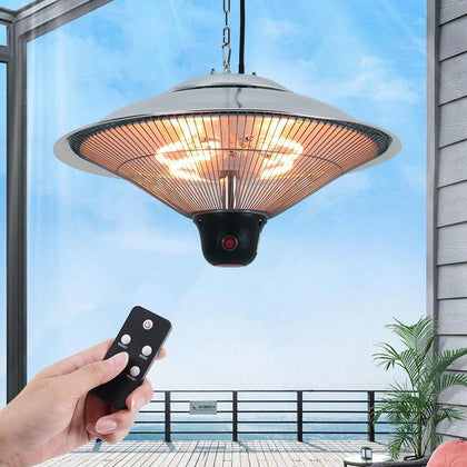 1500W Adjustable Patio Heater Electric Ceiling Hanging Light In/Outdoor Garden