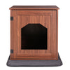 3in1 Hidden Litter Box Enclosure Cover Cat Washroom Storage Bench House w/ Mat