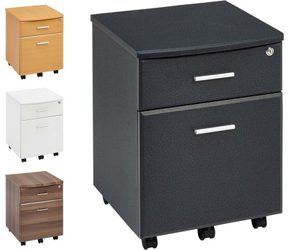 Two Drawer A4 Suspension Filing Pedestal w Lock Home Office Piranha Blenny PC 10