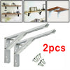 2Pcs Wall Mounted Spring Folding Table Desk Brackets Bench Steel Support Shelf