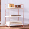 2/3 Tier Rose Gold Storage Holder Rack Shelf Organizer Shelving Countertop Units