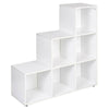 6 Cube Step Storage Bookcase Unit Shelf Home Office Organiser Display Box NEW