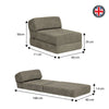 Jumbo Cord Z Bed Single Size Fold Out Chairbed Sofa Seat Foam Guest Futon Chair
