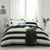 Reversible Duvet Quilt Cover Bedding Set Single Double King Size + Pillow Cases