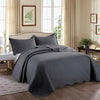 Luxury Quilted Bedspread Throw Set 3 PCs Sofa Bed Cover Single Double King Size