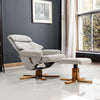 Executive Swivel Lounge Recliner Chair High Back &Footstool Armchair Padded Sofa