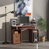 Computer Office Desk Table Workstation w/ Keyboard Tray, Drawer, Brown
