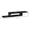 Wall Mount TV Stand Entertainment Center W/ LED Lights, Storage & Cable Holes