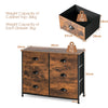 6 Drawers Dresser Organizer 2-Tier Fabric Storage Organizer Chest of Drawers