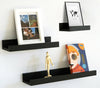 Set of 3 Floating Wall Shelves Picture Ledge Display Rack Bookcase Hanging Shelf