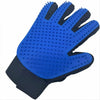 PET GROOMING GLOVE DESHEDDING BRUSH DOG CAT FUR REMOVER MITT RIGHT HAND BLUE