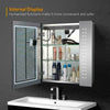 Bathroom Led Mirror Cabinet With Ir Sensor Demister Shaver Socket Wall Mounted