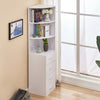 170cm Corner Cabinet with 3-Tier Shelves & 4 Drawers Storage Living Room Slim