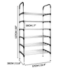 6 Tier Shoe Rack Lightweight Shoe Cabinet Metal Storage Pukkr