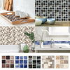 18/90pcs Kitchen Bathroom Mosaic Tile Stickers Self-Adhesive Waterproof Decal