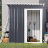 Metal Garden Shed Outdoor Yard Tools Storage Organizer Small House Sliding Door