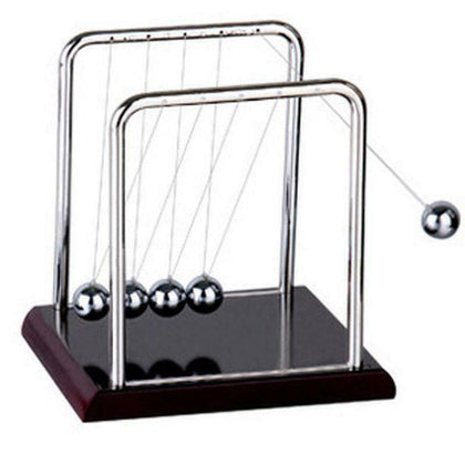 Newtons Cradle Steel Balance Balls Physics Science Pendulum Desk Toy Decor