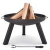 Outdoor Steel Fire Pit Large Round Bowl BBQ Patio Garden Camping Heater