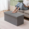 Home Folding Ottoman Storage Box Bench Pouffe Seat Stool Chair Footstool Storage
