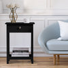 Sofa Side End Table Bedside Table Nightstand Cabinet with Storage Drawer Shelf