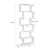 Mondeer Tall Wooden 6 Tier Bookshelf Display Shelf for Living Room Office White