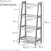 Ladder Shelf Unit 4 Tier Storage Display Stand Rack Home Bathroom Christow