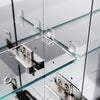 LED Bathroom Mirror Cabinet with Demister Socket 3 Color Light Dimmable 1000x600